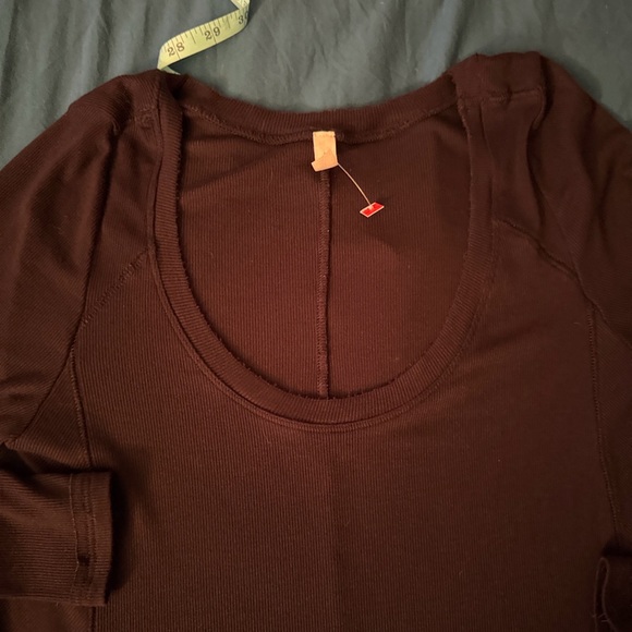 Free People January ribbed Black Long Sleeve Top - Picture 3 of 12